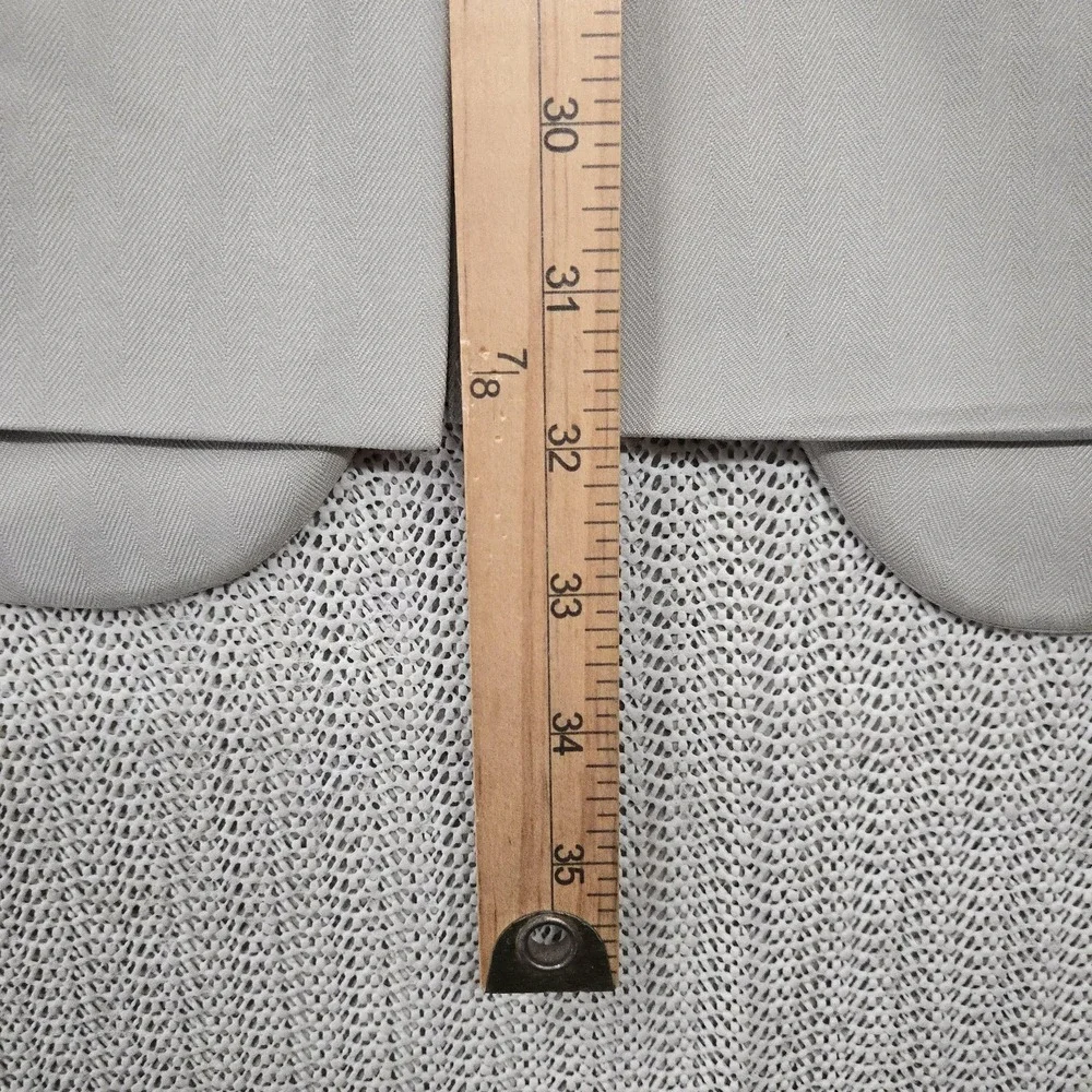 Grant Thomas Blazer Mens 46 Regular Beige Silk Herringbone Sport Coat Jacket